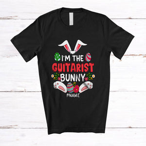 MacnyStore - Personalized Custom Name I'm The Guitarist Bunny; Lovely Easter Eggs Hunting; Jobs T-Shirt