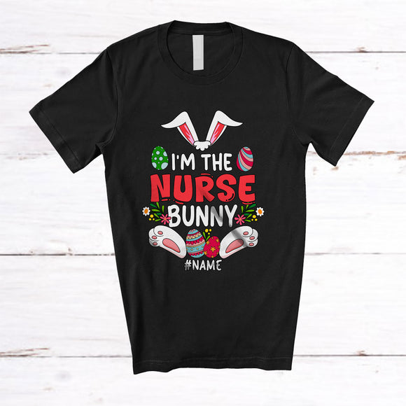 MacnyStore - Personalized Custom Name I'm The Nurse Bunny; Lovely Easter Eggs Hunting; Jobs T-Shirt