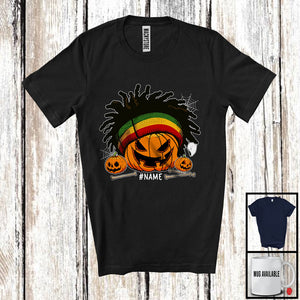 MacnyStore - Personalized Custom Name Jamaican Carved Pumpkin; Awesome Halloween Jamaica Family Group T-Shirt