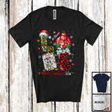 MacnyStore - Personalized Custom Name LOVE Accountant; Lovely Christmas Plaid Ornament Calculator T-Shirt