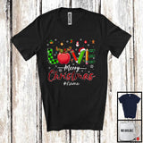 MacnyStore - Personalized Custom Name LOVE Merry Christmas; Proud Plaid Teacher Tools; Jobs Careers T-Shirt