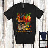 MacnyStore - Personalized Custom Name LOVE Pharmacist; Happy Thanksgiving Plaid Pumpkin Pills; Fall Leaves T-Shirt