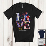 MacnyStore - Personalized Custom Name LOVE, Joyful 4th Of July Guitar Firecracker, American Patriotic T-Shirt