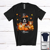 MacnyStore - Personalized Custom Name Landseer Coffee Smoothie, Lovely Thanksgiving Pumpkin Drinks T-Shirt