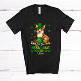 MacnyStore - Personalized Custom Name Let The Shenanigans Begin; Lovely St. Patrick's Day Leprechaun Corgi T-Shirt