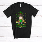 MacnyStore - Personalized Custom Name Let The Shenanigans Begin; Lovely St. Patrick's Day Leprechaun Pug T-Shirt