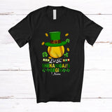 MacnyStore - Personalized Custom Name Let The Shenanigans Begin; Lovely St. Patrick's Day Leprechaun Softball T-Shirt