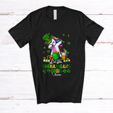 MacnyStore - Personalized Custom Name Let The Shenanigans Begin; Lovely St. Patrick's Day Leprechaun Unicorn T-Shirt