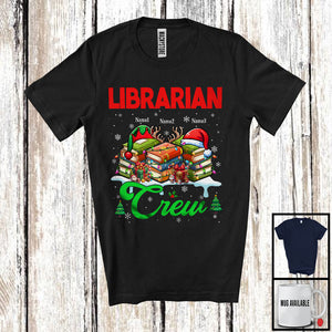 MacnyStore - Personalized Custom Name Librarian Crew; Amazing Christmas Jobs Tools; Proud Careers T-Shirt