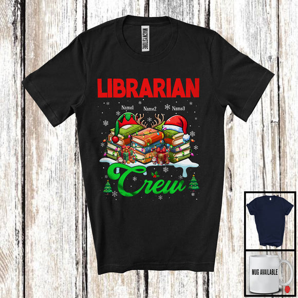 MacnyStore - Personalized Custom Name Librarian Crew; Amazing Christmas Jobs Tools; Proud Careers T-Shirt