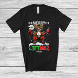 MacnyStore - Personalized Custom Name Liftmas; Merry Christmas Muscle Reindeer Weightlifting; Gym Workout T-Shirt