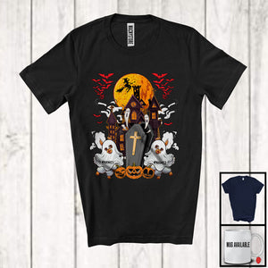 MacnyStore - Personalized Custom Name Llama Boo Ghost, Scary Halloween Pumpkins, Animal Lover T-Shirt