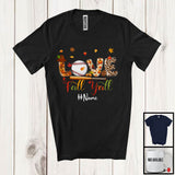 MacnyStore - Personalized Custom Name Love Fall Y'All; Amazing Thanksgiving Autumn Baseball Player; Sport T-Shirt