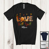 MacnyStore - Personalized Custom Name Love Fall Y'All; Amazing Thanksgiving Autumn Bocce Ball Player; Sport T-Shirt