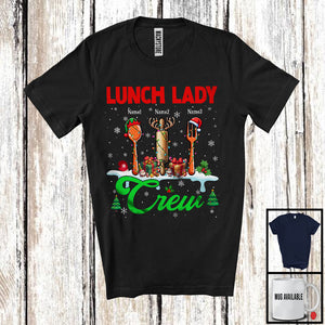 MacnyStore - Personalized Custom Name Lunch Lady Crew; Amazing Christmas Jobs Tools; Proud Careers T-Shirt