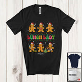 MacnyStore - Personalized Custom Name Lunch Lady; Wonderful Christmas Lights Gingerbread; Lunch Lady Group T-Shirt