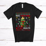 MacnyStore - Personalized Custom Name Make Christmas Great Again; Amusing X-mas Tree Trump Back 2024; Sweater T-Shirt