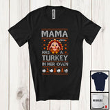 MacnyStore - Personalized Custom Name Mama Has A Turkey In Her Oven; Lovely Thanksgiving Pregnancy Sweater T-Shirt