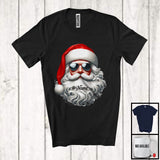 MacnyStore - Personalized Custom Name Man Face Santa Sunglasses; Lovely Christmas Pajama Family T-Shirt