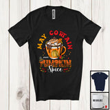 MacnyStore - Personalized Custom Name May Contain Pumpkin Spice; Awesome Thanksgiving Leopard; Family T-Shirt