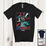 MacnyStore - Personalized Custom Name Merica, Humorous 4th Of July Liberty Bearded Dragon, Patriotic Group T-Shirt