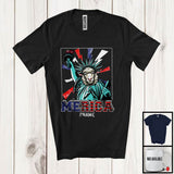 MacnyStore - Personalized Custom Name Merica, Humorous 4th Of July Liberty Sheep, Farmer Patriotic Group T-Shirt