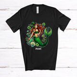 MacnyStore - Personalized Custom Name Mermaid St. Patrick's Day; Lovely Mermaid Leprechaun Cosplay; Family T-Shirt