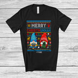 MacnyStore - Personalized Custom Name Merry Chrismukkah; Amazing Christmas Hanukkah Sweater; Two Gnomes T-Shirt