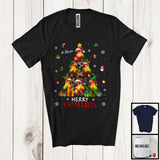 MacnyStore - Personalized Custom Name Merry Christmas; Lovely X-mas Tree Sun Conure Snowing; Bird Animal T-Shirt