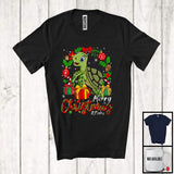 MacnyStore - Personalized Custom Name Merry Christmas; X-mas Turtle Sea Animal Snow; Family Group T-Shirt