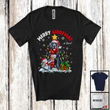 MacnyStore - Personalized Custom Name Merry Woofmas; Lovely Christmas Lights Santa Great Dane; Snowman T-Shirt