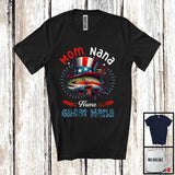 MacnyStore - Personalized Custom Name Mom Nana Great Nana, Amazing 4th Of July Trout Fish Family Group T-Shirt