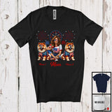 MacnyStore - Personalized Custom Name Mom With Two Chow Chow, Amazing 4th Of July Fireworks Patriotic T-Shirt