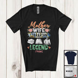 MacnyStore - Personalized Custom Name Mother Wife Librarian Legend, Adorable Mother's Day Flowers, Family T-Shirt