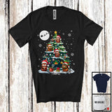 MacnyStore - Personalized Custom Name Muskrat On Christmas Tree; Fantastic X-mas Rodents Animal T-Shirt