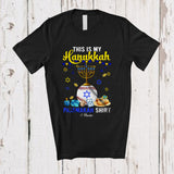 MacnyStore - Personalized Custom Name My Hanukkah Pajama Shirt; Joyful Custom Name Baseball Ball Player T-Shirt