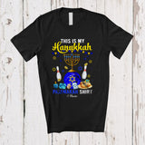 MacnyStore - Personalized Custom Name My Hanukkah Pajama Shirt; Joyful Custom Name Bowling Ball Player T-Shirt