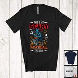 MacnyStore - Personalized Custom Name My Scary Basketball Costume; Creepy Halloween Zombie Playing Sport T-Shirt