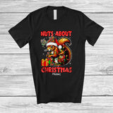 MacnyStore - Personalized Custom Name Nuts About Christmas; Lovely X-mas Custom Name Squirrel Nuts T-Shirt