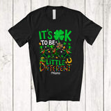 MacnyStore - Personalized Custom Name OK To Be Little Different; Joyful St. Patrick's Day Autism Dabbing Leprechaun T-Shirt