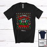 MacnyStore - Personalized Custom Name On Santa's Naughty List; Joyful Christmas Sweater Santa Hands T-Shirt