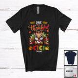 MacnyStore - Personalized Custom Name One Thankful Gigi; Amusing Thanksgiving Turkey Plaid Tail; Family T-Shirt