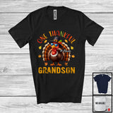 MacnyStore - Personalized Custom Name One Thankful Grandson; Lovely Thanksgiving Turkey Sunglasses; Family T-Shirt