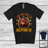 MacnyStore - Personalized Custom Name One Thankful Nephew; Lovely Thanksgiving Turkey Sunglasses; Family T-Shirt