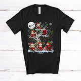 MacnyStore - Personalized Custom Name Opossum On Christmas Tree; Amusing X-mas Snow Lights; Animal Lover T-Shirt