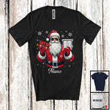 MacnyStore - Personalized Custom Name Optician Santa, Joyful Christmas Santa Snowing, Careers Group T-Shirt