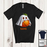 MacnyStore - Personalized Custom Name Orange Boo Ghost Cosplay, Horror Halloween Fruit Vegan, Family T-Shirt
