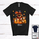 MacnyStore - Personalized Custom Name Pekingese Coffee Smoothie, Lovely Thanksgiving Pumpkin Drinks T-Shirt