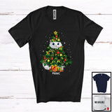 MacnyStore - Personalized Custom Name Persian Cat Christmas Tree Cosplay; Joyful Family Group; Snowing T-Shirt