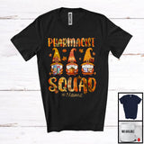 MacnyStore - Personalized Custom Name Pharmacist Squad; Lovely Thanksgiving Three Gnomes Plaid; Jobs T-Shirt